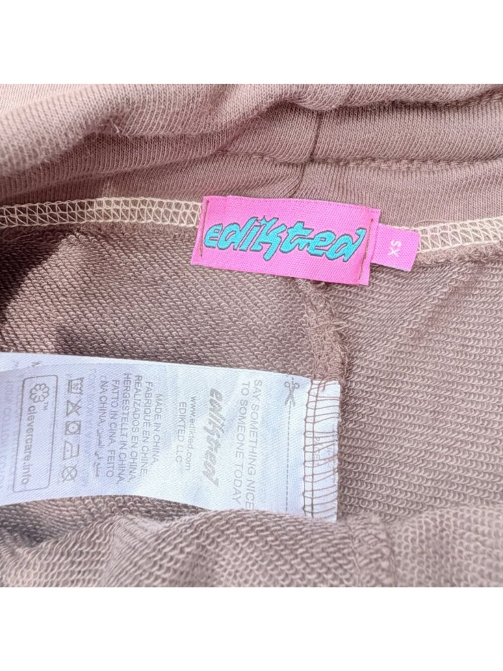 Edited Mauve Drawstring Sweatpants With White Stitching Size Small - Picture 2 of 5